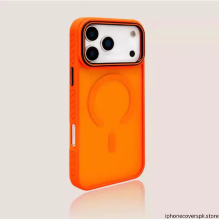 Orange Matte MagSafe Case for iPhone 17 Pro – Black Camera Border - Image 3