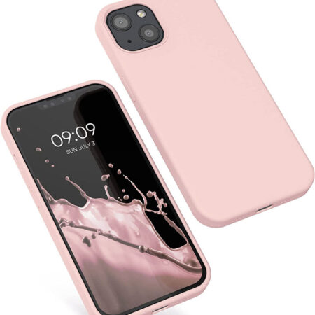 iPhone 13 Sand Pink Silicone Case – Soft Aesthetic Cover | iPhoneCoversPK